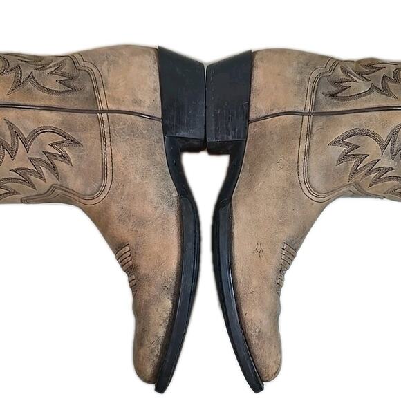 Ariat Western Boots Mens 11.5 Heritage R Toe Distressed Brown Style#34729 Cowboy - Picture 6 of 12